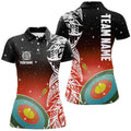Custom 3D Red Galaxy Target Archery Team League Women's Polo Shirts S-5XL