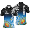Personalized 3D Target Archery Blue Galaxy Team League Men's Polo Shirt S-5XL