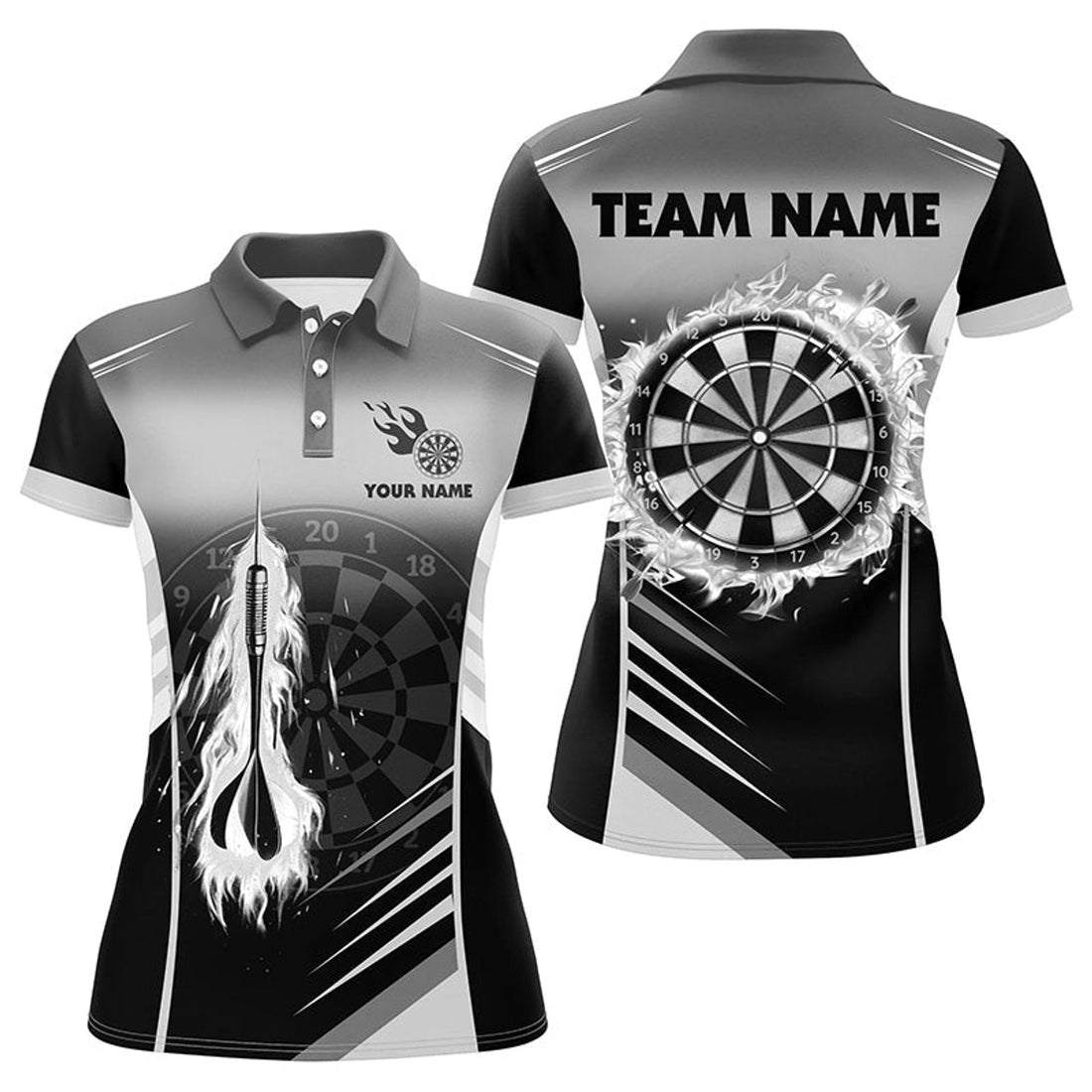 Custom Personalized Fire Arrow Dart Women's Polo Shirts S-5XL
