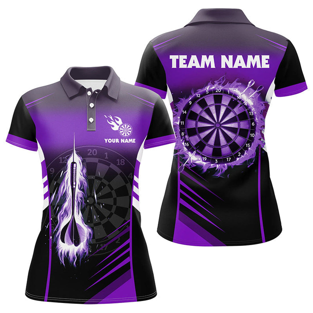 Custom Personalized Fire Arrow Dart Polo Shirts for Women S-5XL