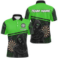 Personalized Green Darts Polo Shirt with Death Skeleton Men's Polo Shirt S-5XL