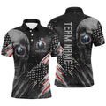 Personalized Billiard Skull 8 Ball Pool Smoke US Flag Polo Shirt Men's S-5XL