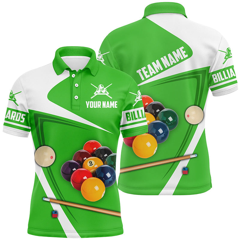 Personalized Billiard Ball Green 3D Polo Shirt S-5XL Men's Polo Shirt