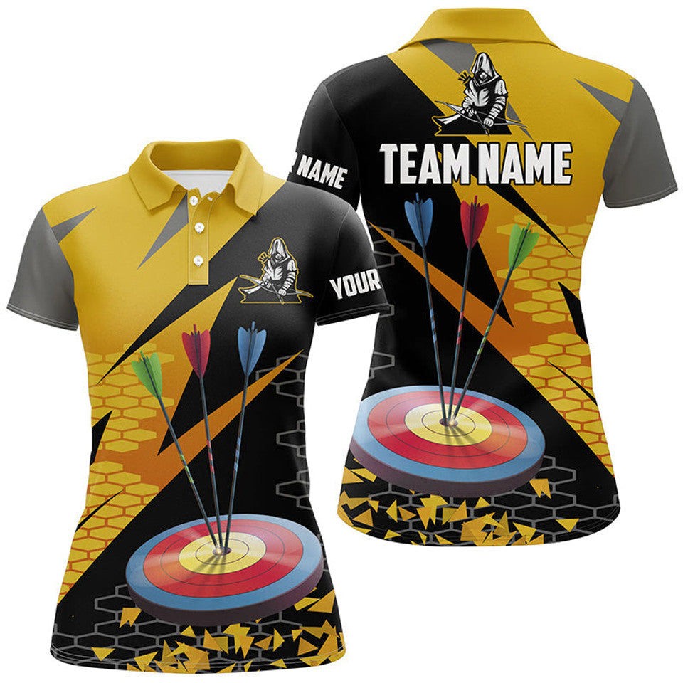 Custom Personalized 3D Archery Arrows Hunting Bow Design Women's Polo Shirts S-5XL