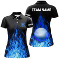 Custom Womens Golf Fire Flame Design Outfit for Ladies Women's Polo Shirts S-5XL
