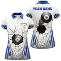 Custom Personalized 8 Ball Broke Wall Billiard Polo Shirts Women's Polo Shirts S-5XL