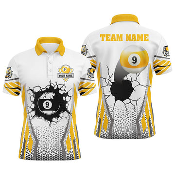 Personalized Funny 9 Ball Pool Billiard Polo Shirt Men's Polo Shirt S-5XL