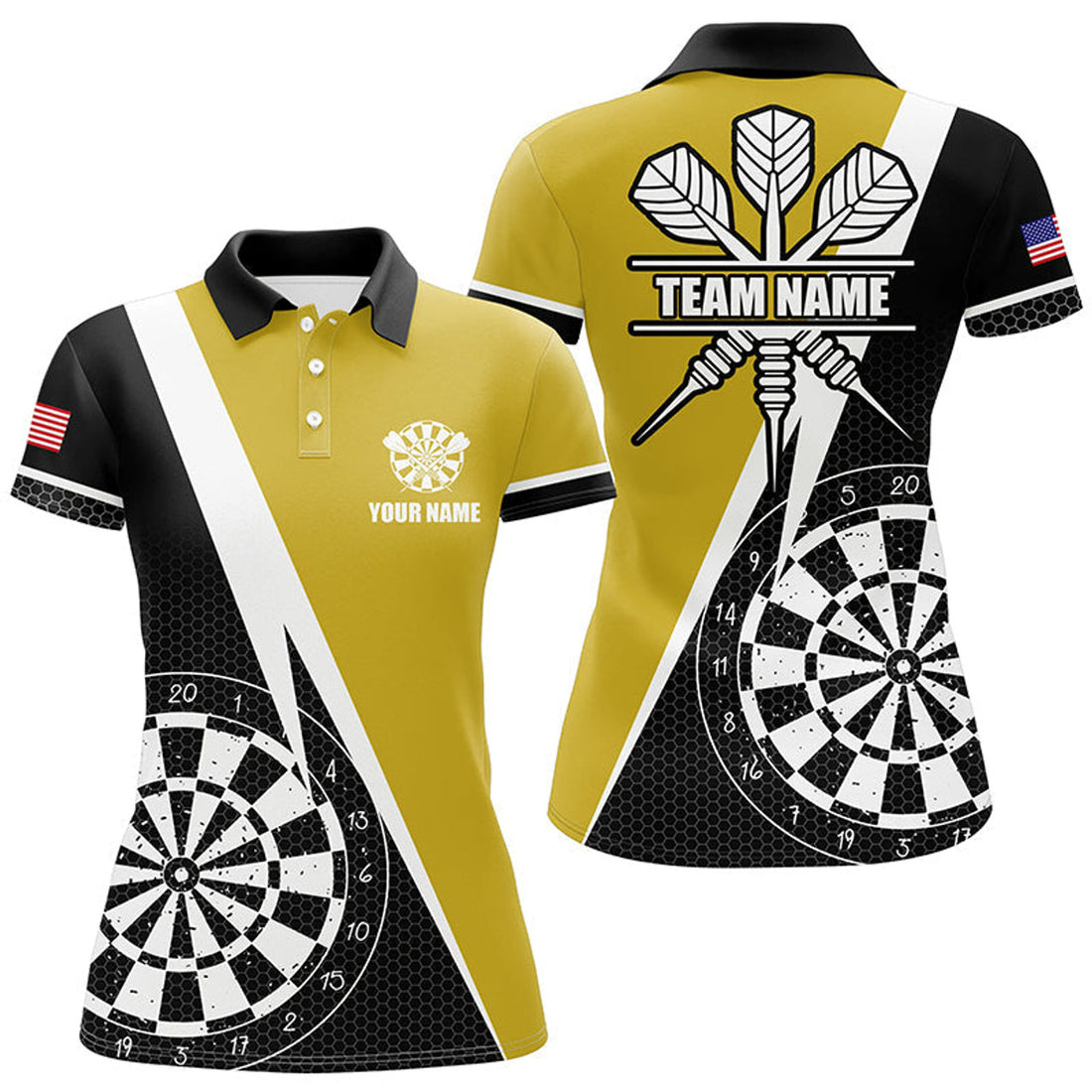 Custom Personalized Retro Darts Board Team Uniform Darts Women's Polo Shirts S-5XL