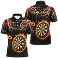 Personalized Fire Darts Board Thunder Lightning Custom Men's Polo Shirt S-5XL
