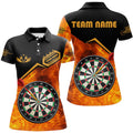 Custom Personalized Fire Darts 3D Printed for Women's Polo Shirts S-5XL