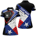 Custom Personalized Vintage Style Texas Flag Billiards Polo Shirt for Women S-5XL