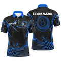 Custom Blue 8 Ball 3D Billiard Polo Shirt Personalized Apparel Men's Polo Shirt S-5XL