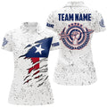 Custom Grunge Texas Archery Patriotic Flag for Archers Women's Polo Shirts S-5XL