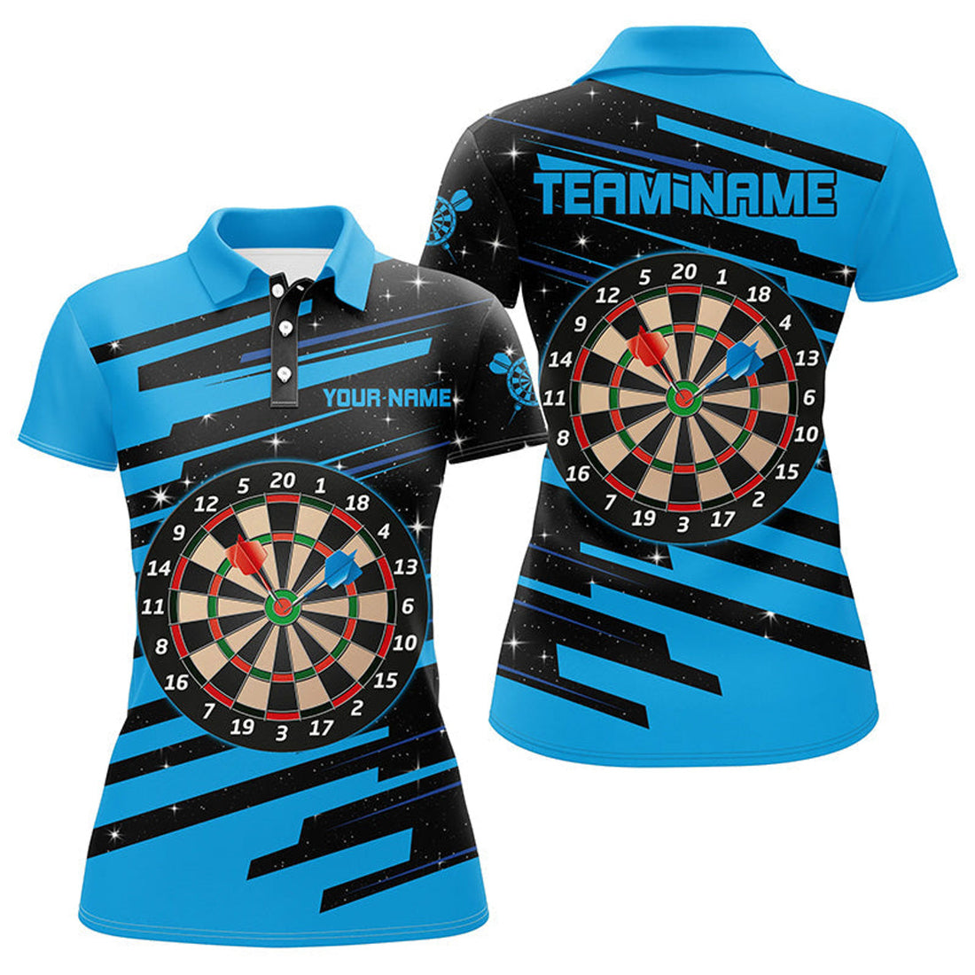 Custom Darts Board Polo Shirts for Custom Team League Women's Polo Shirts S-5XL