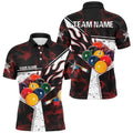 Personalized Red Smoke Billiard Polo Shirt Men's Polo Shirt S-5XL