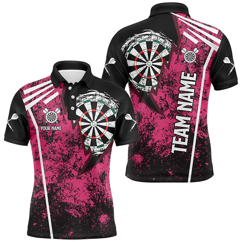 Personalized Grunge Darts Men's Polo Shirt Size S-5XL