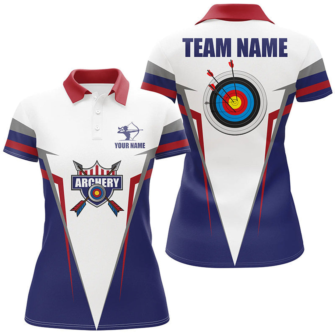 Custom Name Archery Team Gift Personalized Shirts For Women's Polo Shirts S-5XL