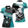 Custom Skull Claws 8 Ball Pool Team Billiard Shirts Women's Polo Shirts S-5XL