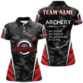 Custom Name Archery Target Vintage 3D Shirt Women's Polo Shirts S-5XL