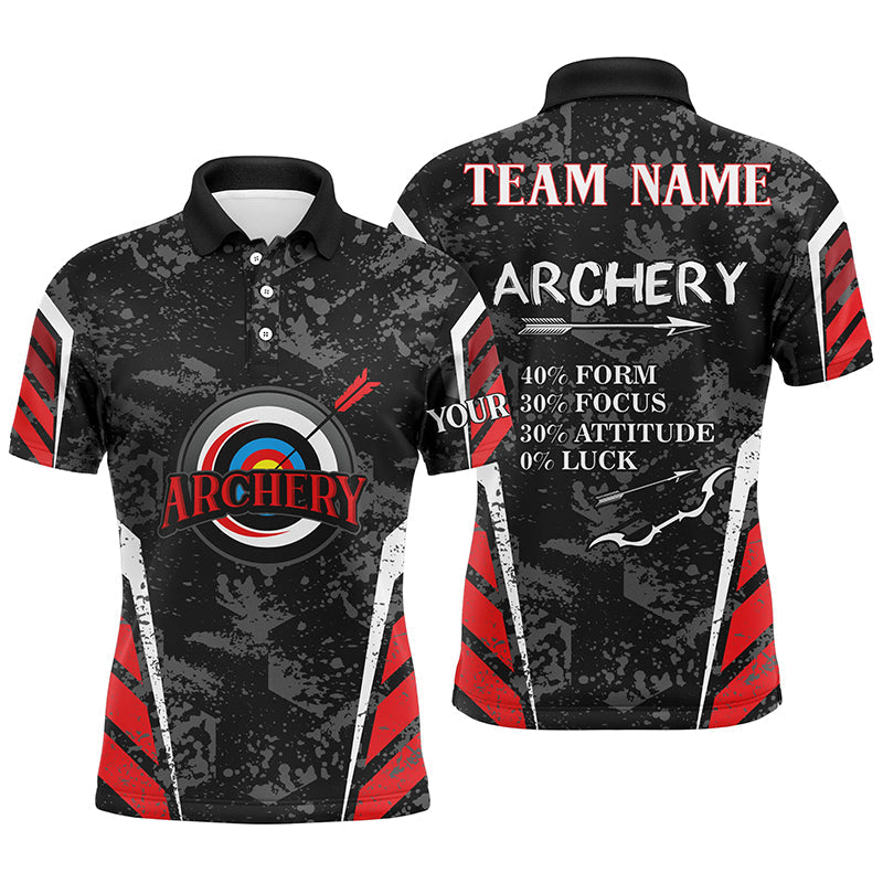 Personalized Archery Target Vintage Style Custom Men's Polo Shirt S-5XL
