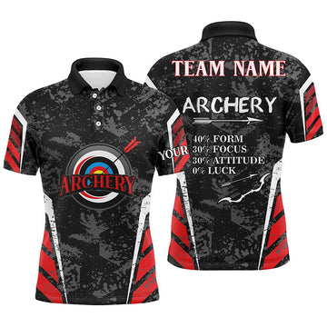 Personalized Archery Target Vintage Style Custom Men's Polo Shirt S-5XL