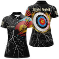 Custom Archery 3D Target Thunder Lightning Pattern Women's Polo Shirts S-5XL