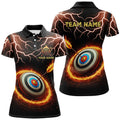 Custom Fire Archery Target Thunder Lightning Women's Polo Shirts S-5XL