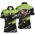 Personalized Green 8 Ball Galaxy Billiards Custom Mens Polo Shirt S-5XL