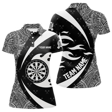 Custom Tribal Pattern Darts Team Shirt Unique Design Women's Polo Shirts S-5XL