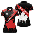 Custom Personalized Canadian Leaf Vintage Style Dart Women's Polo Shirts S-5XL
