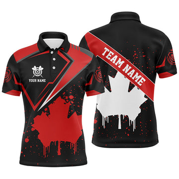 Personalized Canadian Leaf Vintage Style Dart Shirt Men's Polo Shirt S-5XL