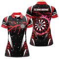 Custom Thunder Lightning Red Dart Team League Women's Polo Shirts S-5XL