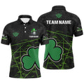 St Patrick Day Vintage American Flag Billiard Team Mens Polo Shirt S-5XL