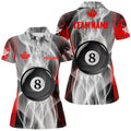 Custom Canada Flag Billiard 8 Ball Pool For Patriot Women's Polo Shirts S-5XL
