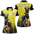 Customized Lightning Skull 9 Ball Pool Funny Billiard Women's Polo Shirts S-5XL