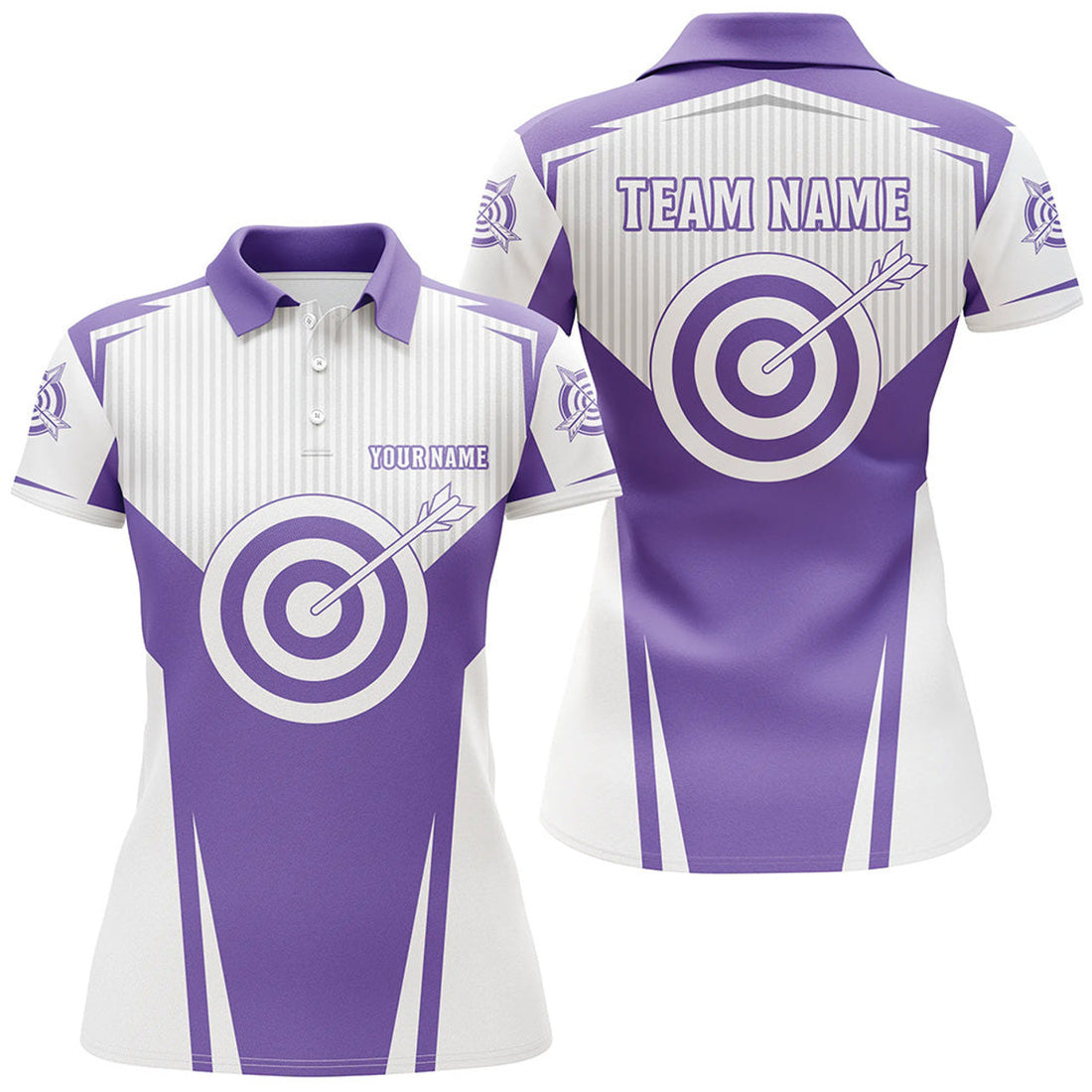 Custom Purple Archery Team Polo Shirts For Uniform Women's Polo Shirts S-5XL