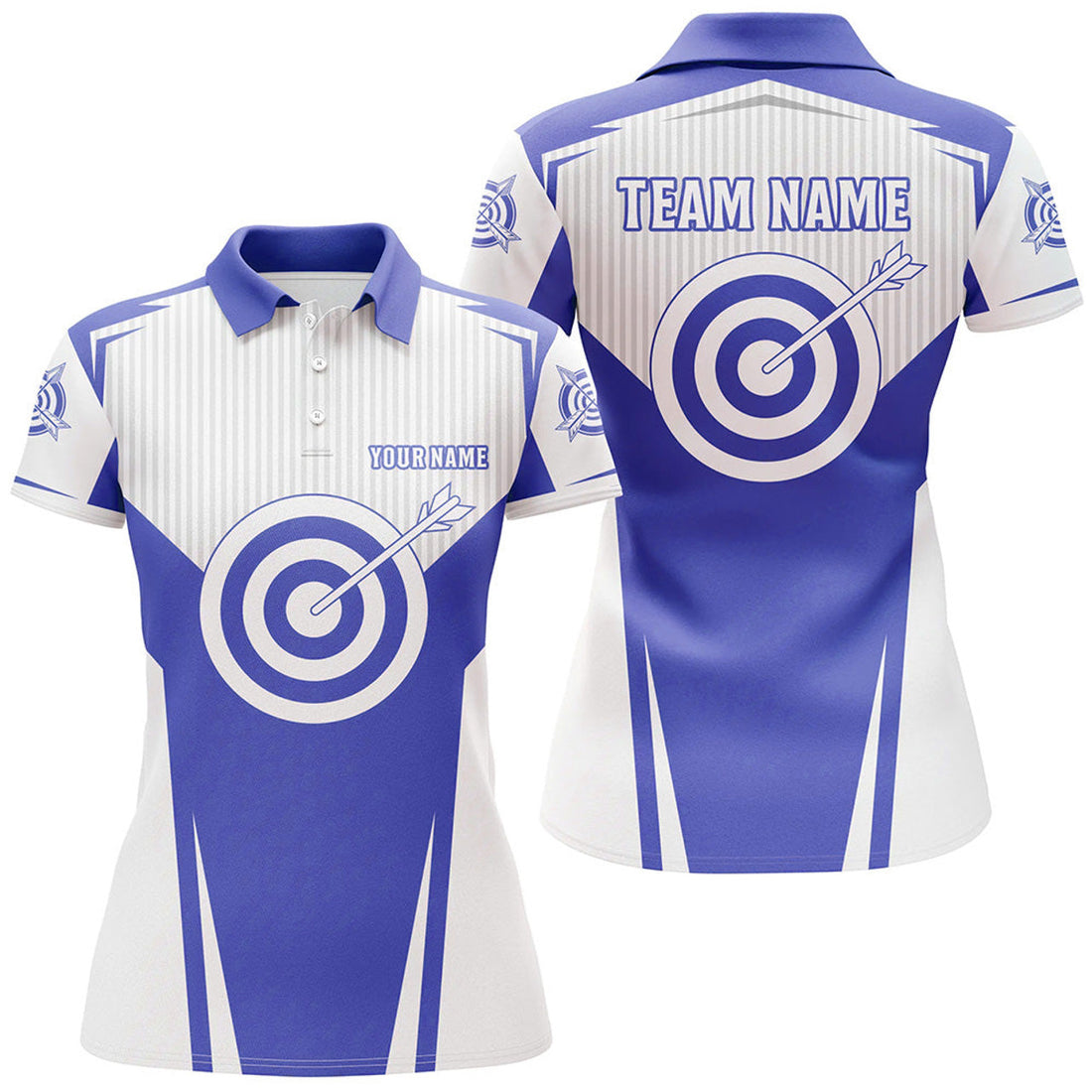 Custom Blue Archery Team Uniform Polo Shirts With Name Women's Polo Shirts S-5XL