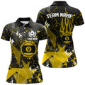 Custom Yellow Grunge 9 Ball Billiard for Women Polo Shirt S-5XL