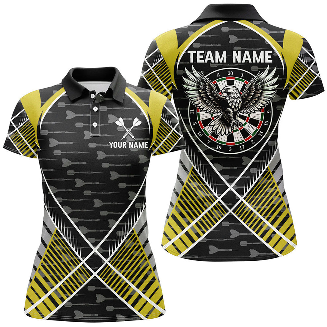 Custom Darts Eagle Arrow Pattern Best Darts Team Women's Polo Shirts S-5XL