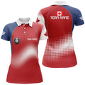 Custom Canadian Flag Billiard Patriotic Team Uniform Women's Polo Shirts S-5XL