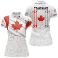 Custom Name Canada Archery Team Shirt with Flag Women's Polo Shirts S-5XL