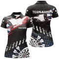 Custom Grunge Retro Darts Team for Personalized Women's Polo Shirts S-5XL