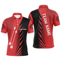 Custom Red Black Archery Arrows Shirt Personalized Name Men's Polo Shirt S-5XL