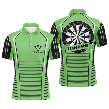 Personalized Black Green Dartboard Polo Men's Polo Shirt S-5XL