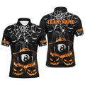 Custom Halloween Billiard Pumpkin 8 Ball Gift For Men Men's Polo Shirt S-5XL
