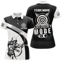 Custom Funny Death Archery Player Shirts Black White Women's Polo Shirts S-5XL