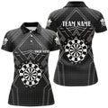Custom Black Darts Personalized Darts Team Uniform Women's Polo Shirts S-5XL