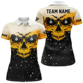 Custom Grunge Skull 8 Ball Billiards Apparel Women's Polo Shirts S-5XL