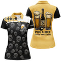 Custom Pool Beer That's Why I'm Here Billiard Yellow Black Women's Polo Shirts S-5XL