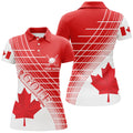 Custom Canada Leaf Red and White Flag Golf Shirt for Ladies Women's Polo Shirts S-5XL